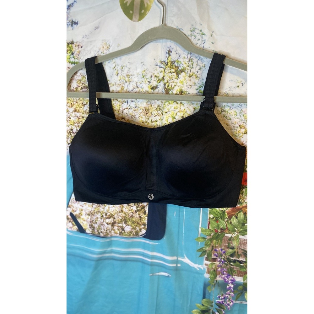 Soma Sport Bra Women's Max Support Contour Underwire Black Bra Sz 38G